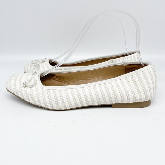 Steve Madden Women's Seemly Wove Ballet Flat Shoes White Size 7.5M - Picture 3 of 8